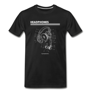 Headphones Men's Premium T-Shirt - Fitted Clothing Company
