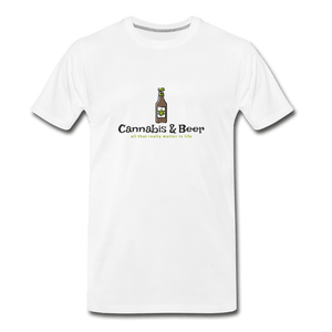 Cannabis & Beer Men's Premium T-Shirt - Fitted Clothing Company