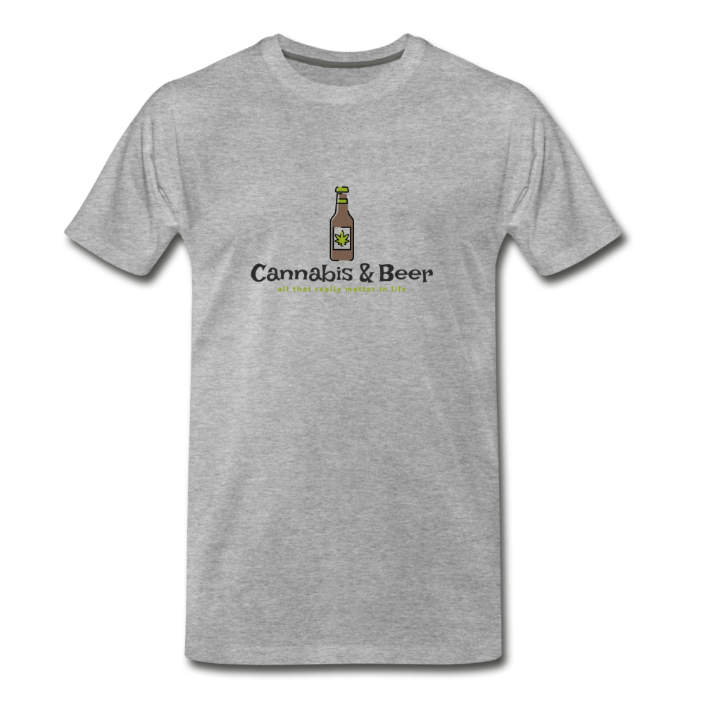 Cannabis & Beer Men's Premium T-Shirt - Fitted Clothing Company