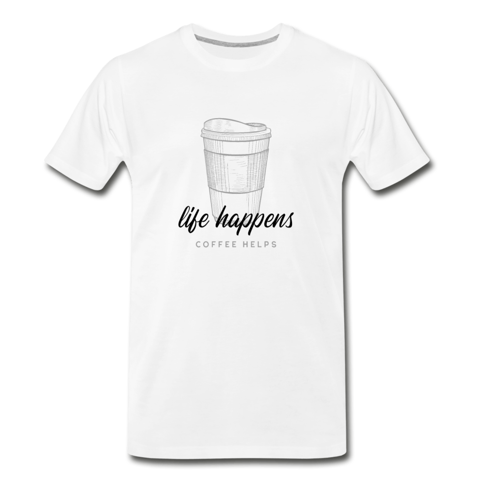 Life Happens Men's Premium T-Shirt - Fitted Clothing Company