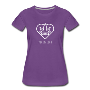 Vegetarian Women’s Premium T-Shirt - Fitted Clothing Company