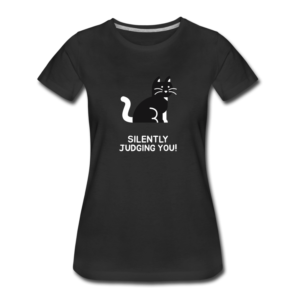Judging You Women’s Premium T-Shirt - Fitted Clothing Company