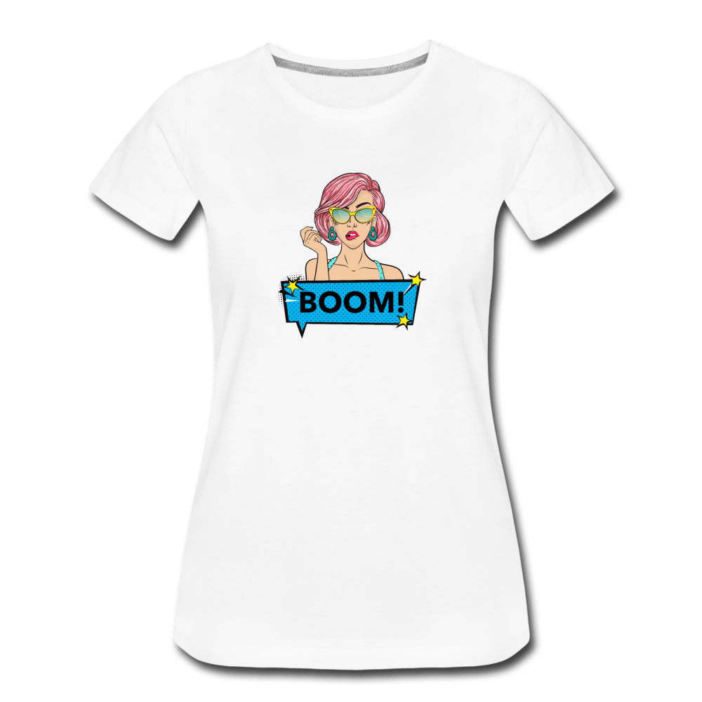 Boom II Women’s Premium T-Shirt - Fitted Clothing Company