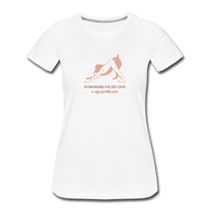 Downward Dog Women’s Premium T-Shirt - Fitted Clothing Company