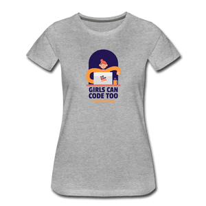 Girls Can Code Women’s Premium T-Shirt - Fitted Clothing Company