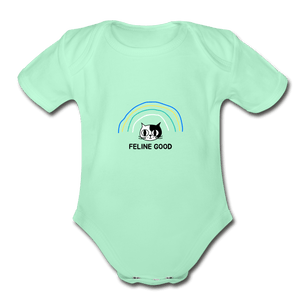 Feline Good Organic Short Sleeve Baby Bodysuit - Fitted Clothing Company