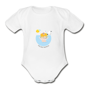 Feeling Tropical Organic Baby Onesie - Fitted Clothing Company