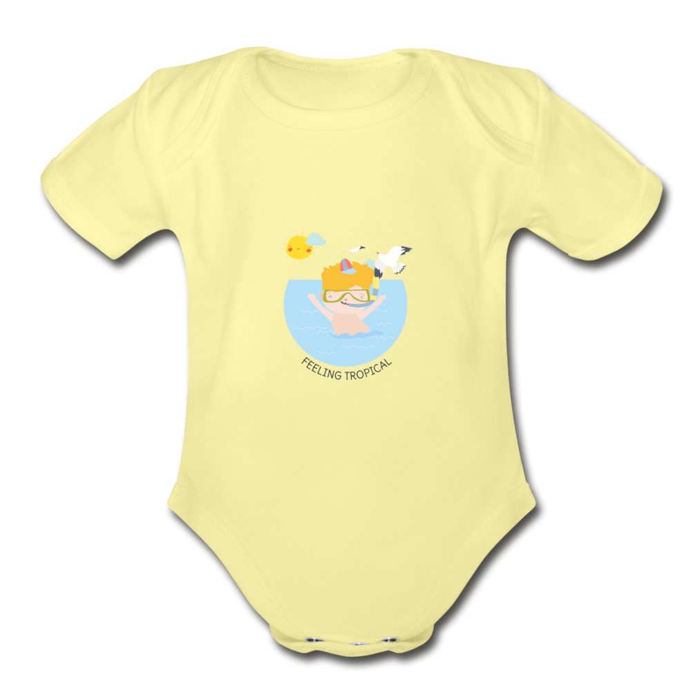 Feeling Tropical Organic Baby Onesie - Fitted Clothing Company