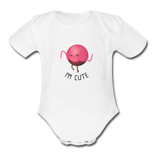I'm Cute Organic Baby Onesie - Fitted Clothing Company