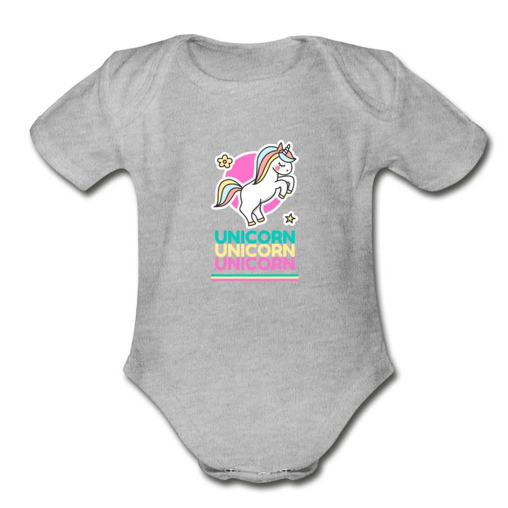 Unicorn Organic Baby Onesie - Fitted Clothing Company