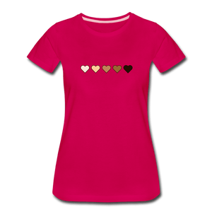 U Hearts Women’s Premium T-Shirt - Fitted Clothing Company
