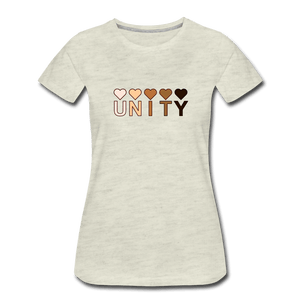 Unity Hearts Women’s Premium T-Shirt - Fitted Clothing Company