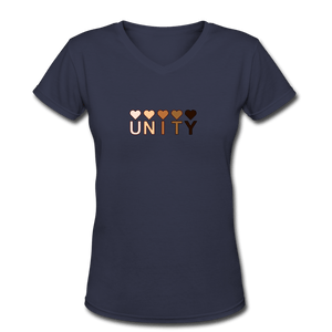 Unity Hearts Women's V-Neck T-Shirt - Fitted Clothing Company