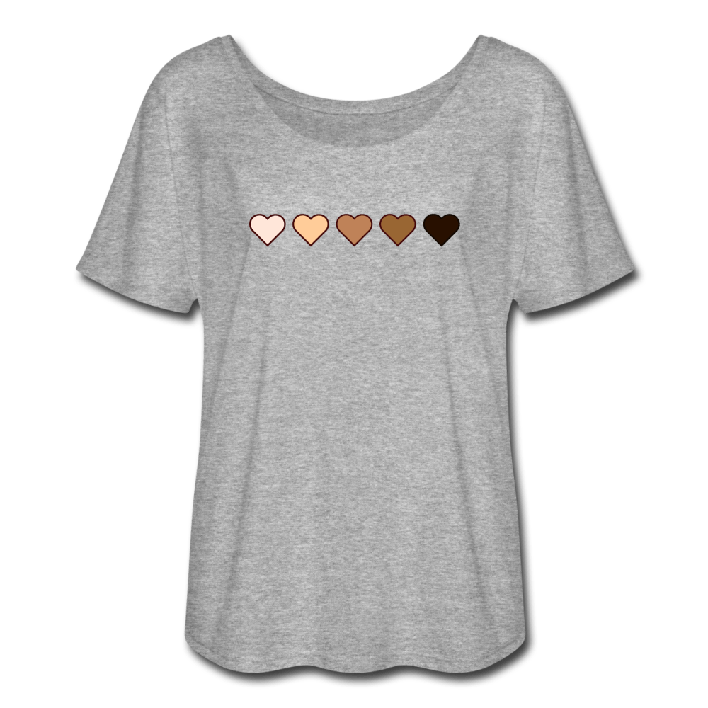 U Hearts Women’s Flowy T-Shirt - Fitted Clothing Company