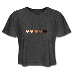 U Hearts Women's Cropped T-Shirt - Fitted Clothing Company