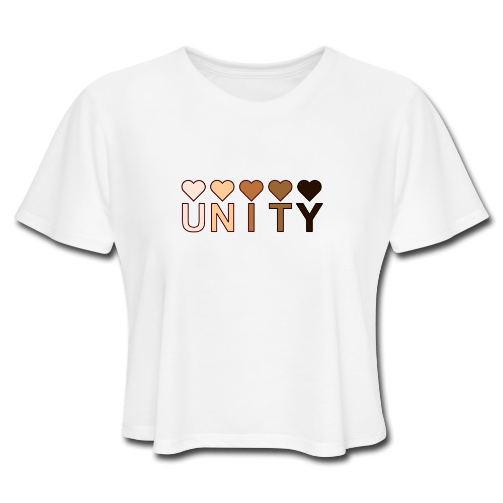 Unity Hearts Women's Cropped T-Shirt - Fitted Clothing Company