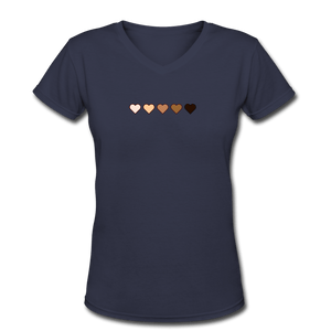 U Hearts Women's V-Neck T-Shirt - Fitted Clothing Company