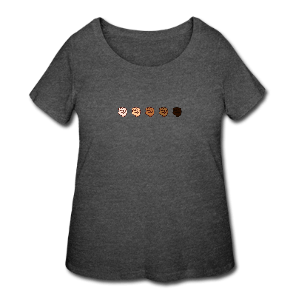 U Fist Women’s Curvy T-Shirt - deep heather