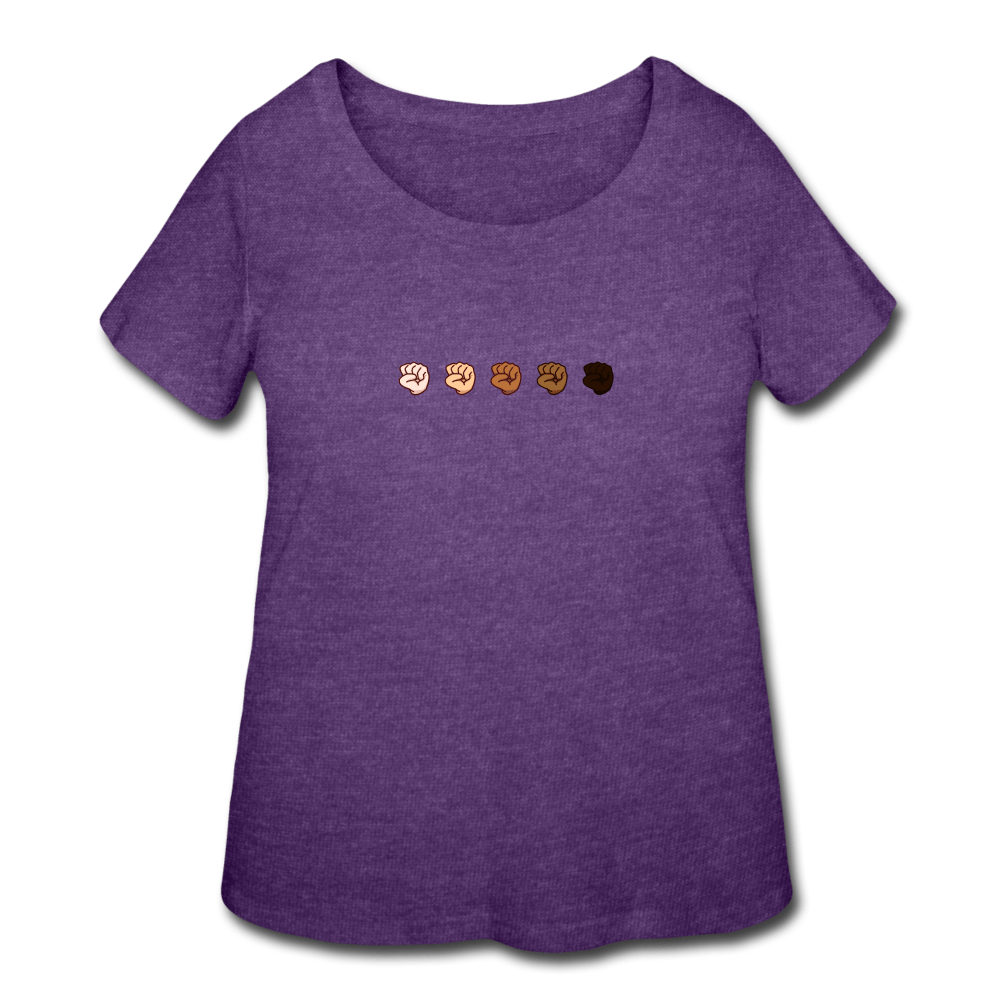 U Fist Women’s Curvy T-Shirt - deep heather