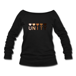 Unity Hearts Women's Wideneck Sweatshirt - black