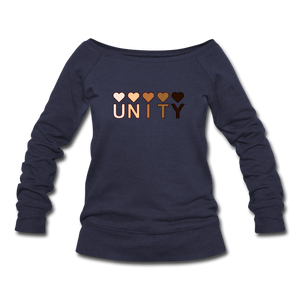 Unity Hearts Women's Wideneck Sweatshirt - melange navy