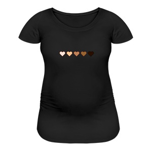 U Hearts Women’s Maternity T-Shirt - black