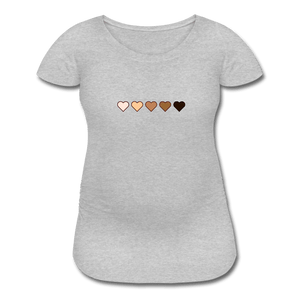 U Hearts Women’s Maternity T-Shirt - heather gray