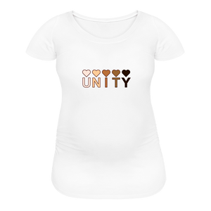 Unity Hearts Women’s Maternity T-Shirt - white