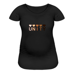 Unity Hearts Women’s Maternity T-Shirt - black