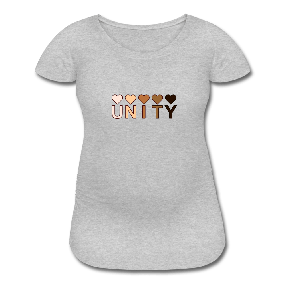 Unity Hearts Women’s Maternity T-Shirt - heather gray
