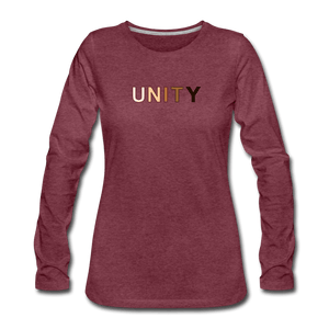 Unity Women's Premium Long Sleeve T-Shirt - heather burgundy