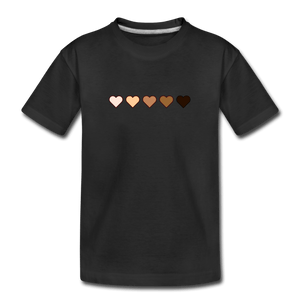 U Hearts Kids' Premium T-Shirt - black