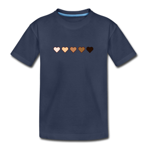 U Hearts Kids' Premium T-Shirt - navy