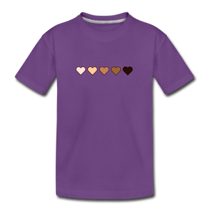 U Hearts Kids' Premium T-Shirt - purple