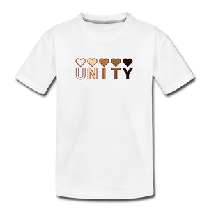 Unity Hearts Kids' Premium T-Shirt - white