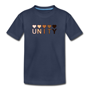 Unity Hearts Kids' Premium T-Shirt - navy