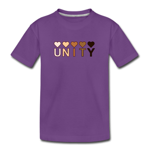 Unity Hearts Kids' Premium T-Shirt - purple
