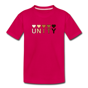 Unity Hearts Kids' Premium T-Shirt - dark pink