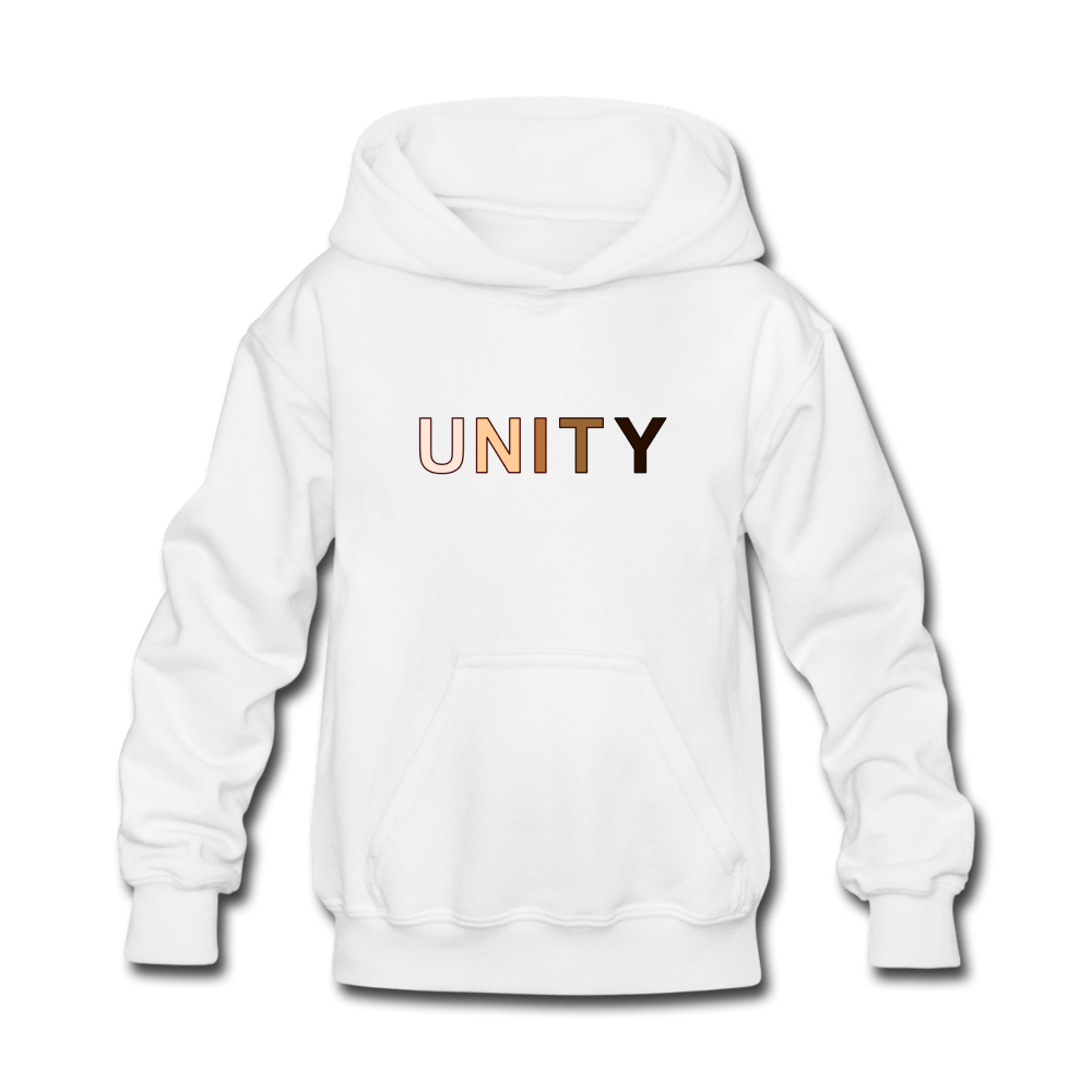 Unity Kids' Hoodie - white