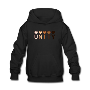 Unity Hearts Kids' Hoodie - black