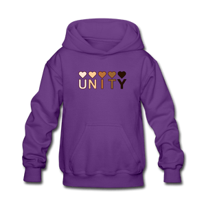 Unity Hearts Kids' Hoodie - purple