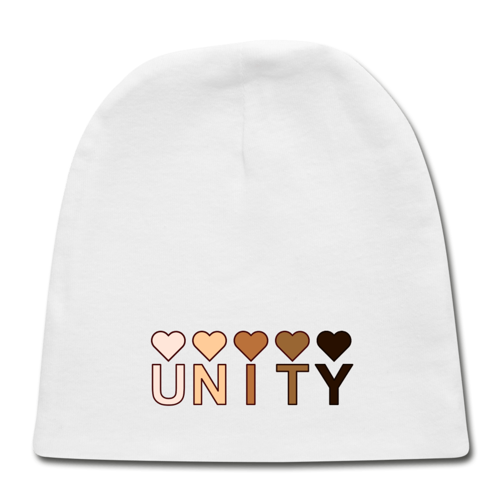 Unity Hearts Baby Cap - white