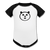 Baseball Baby Panda Onesie - white/black