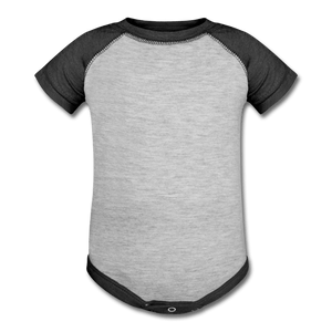 Baseball Baby Bodysuit - heather gray/charcoal