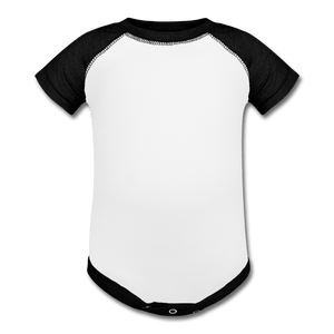 Baseball Baby Bodysuit - white/black