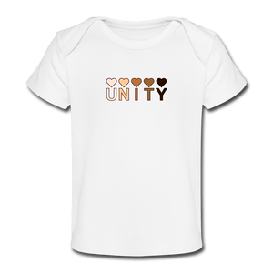 Unity Hearts Organic Baby T-Shirt - white