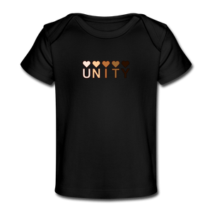 Unity Hearts Organic Baby T-Shirt - black