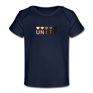 Unity Hearts Organic Baby T-Shirt - dark navy