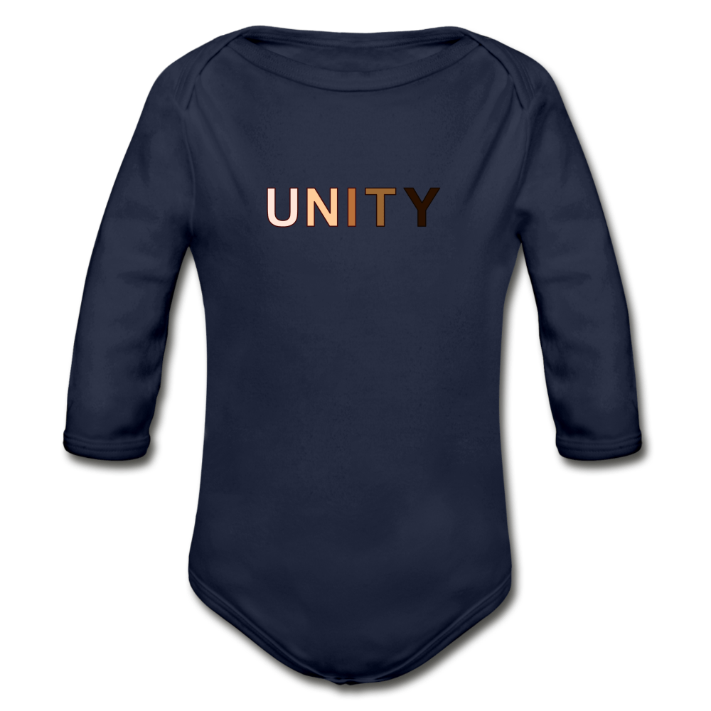 Unity Organic Long Sleeve Baby Onesie - sky