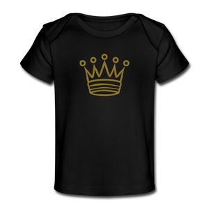 Crown Organic Baby T-Shirt - black